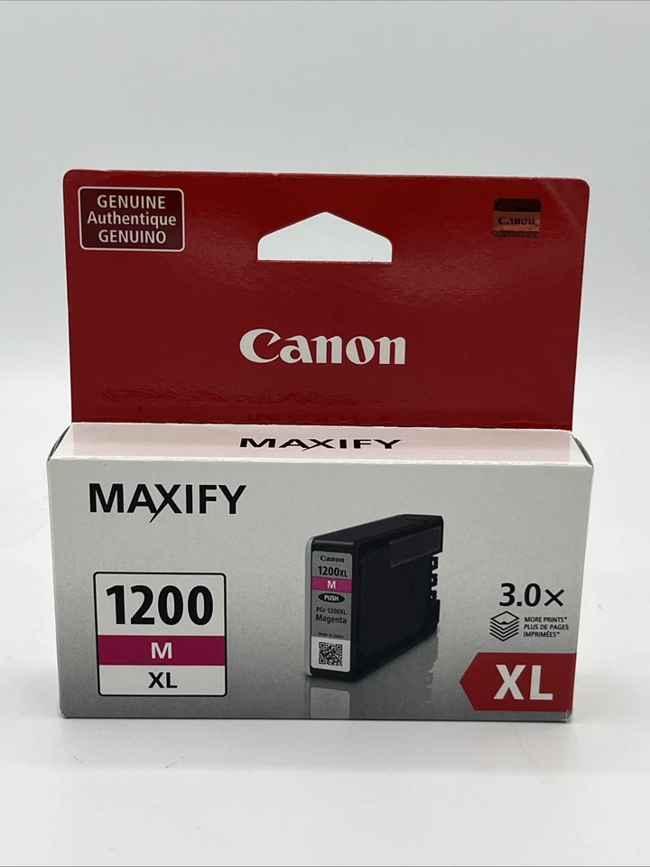 Cartuchos de tinta Canon PGI-1200XL M/C/Y paquete de 3 originales OEM sellados nuevos✅💯 Foto 3 de 4