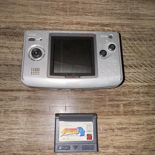 VTG Neo Geo Pocket Color SNK Console Platinum Silver WORKS w/ one Game - READ