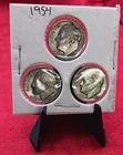 954 Roosevelt Silver Dime Lot (3 Coins) – 90% Silver, Nice Circulated