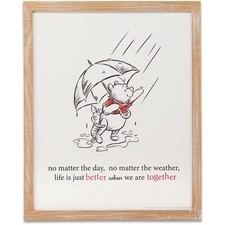 Disney Winnie the Pooh Better Together Framed Wood Wall Decor - Cute Vintage ...