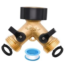 1/2/4 Pack 2 Way Hose Splitter, for 3/4" Hose Connector, with 1 pack 2 way