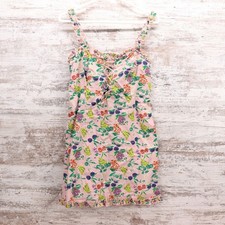 URBAN OUTFITTERS Robin Lace Up Mini Dress Ruffles Pink Fruits Medium