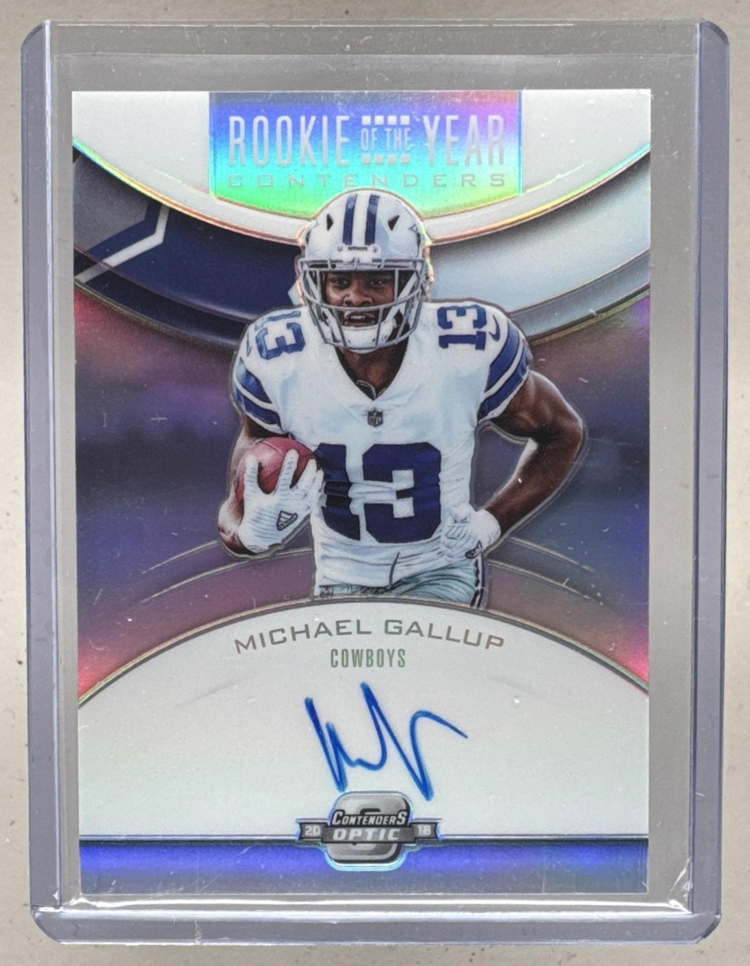 Michael Gallup Panini Contenders Optic Rookie of the Year Contenders Autographs #RYAMG Base