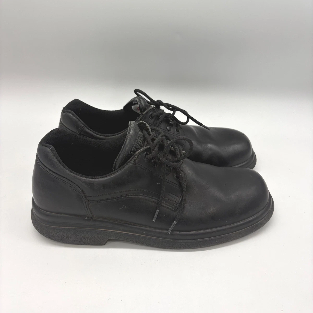 Red Wing 4911 Black Leather Slip Resistant Oxford Work Shoes Mens 12 D Black Red Wing Shoes Solid Casual Shoes for Men for sale | eBay main image 2
