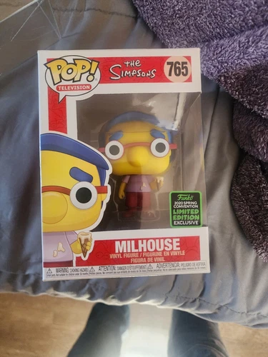 FUNKO POP! #765 MILHOUSE THE SIMPSONS 2020 ECCC EXCLUSIVE W/ PROTECTOR *VAULTED*