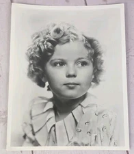 Shirley Temple 1936 Promo 8x10 Photo DIMPLES Side Glance in Dress