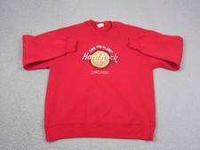 Vintage Hard Rock Cafe Sweatshirt Mens Extra Large XL Red Chicago Made in USA
