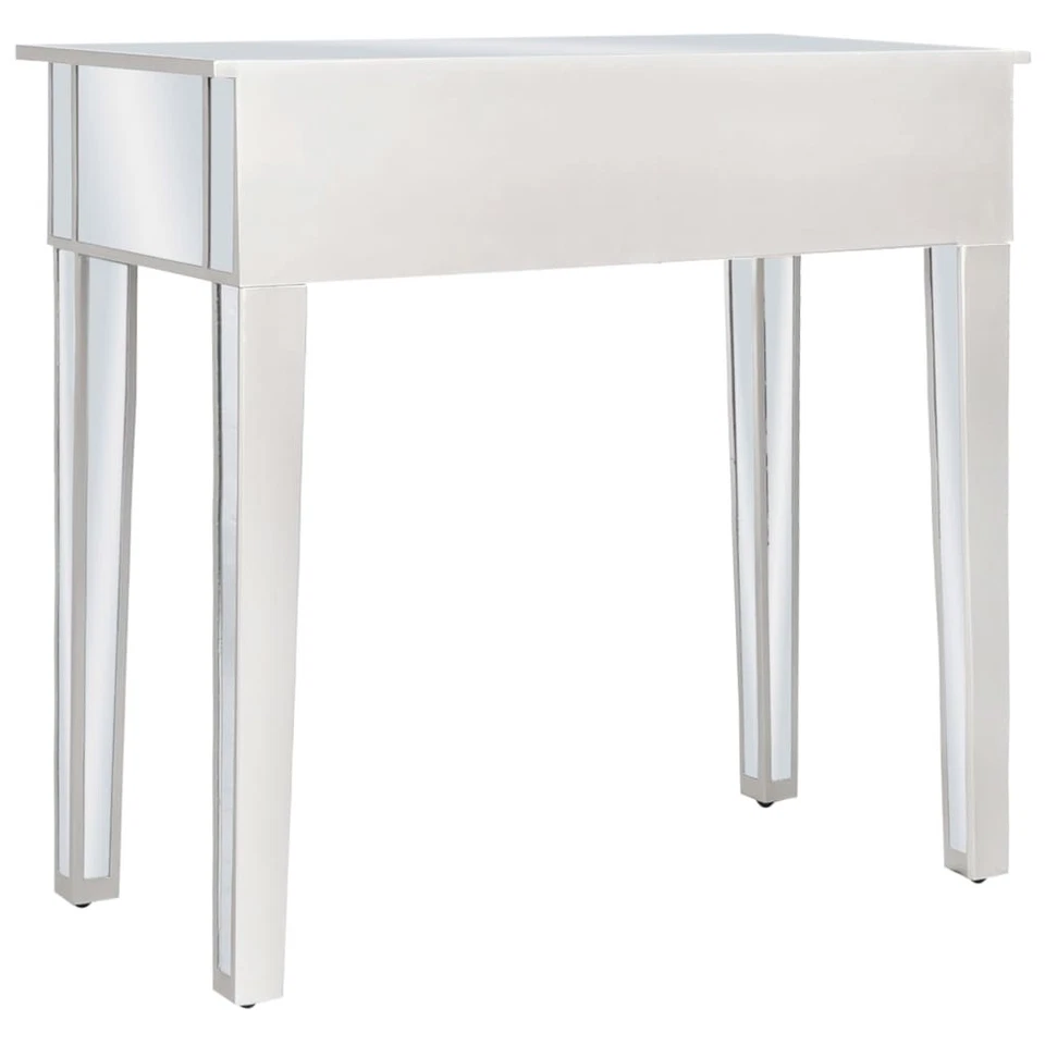 Toletta con Sgabello in MDF e Vetro Tavolo da Trucco Consolle Makeup vidaXL - Immagine 4 di 4