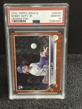 Bobby Witt Jr 2022 Topps Update Orange Foil RC /299 PSA 10 Gem Mint Rookie