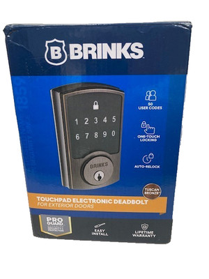 Brinks Keyless Entry Electronic Touchpad Door Lock, Backlit Keypad Deadbolt