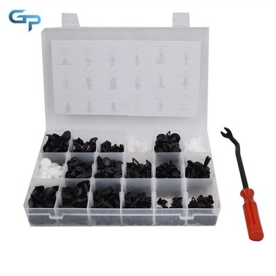 415 Pcs Auto Retainer Clips Car Fasteners Kit Set Push Pin Plastic Rivets bumper