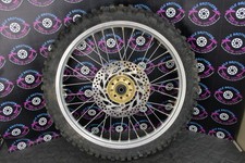1994 Honda Cr250r Excel Front Wheel Silver Rim Gold Hub Spokes Rotor Good 