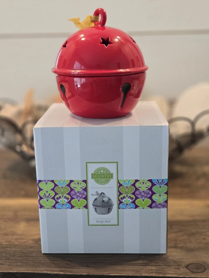 Campana de trineo Scentsy calentador tamaño completo con caja - retirado - Navidad Foto 2 de 2