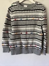 Hanna Andersson 110 5 Cotton Wool Holiday Sweater Gray