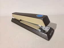 Vintage Bostitch B III Stapler Blue Dot Made in USA Brown Tan Desk Office MCM