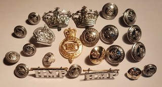 Vintage HMP H M Prison Service Uniform Badges assortment