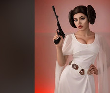 STAR WARS PROP BLASTER Princess Leia New Hope 1:1 full size Ask about Free Stand
