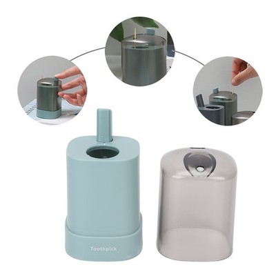 Green Toothpick Holder Thickened Auto Popping Up Detachable Toothpick Dispenser