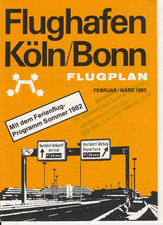 Flugplan Köln Bonn Airport 1981-82 Timetable Cologne