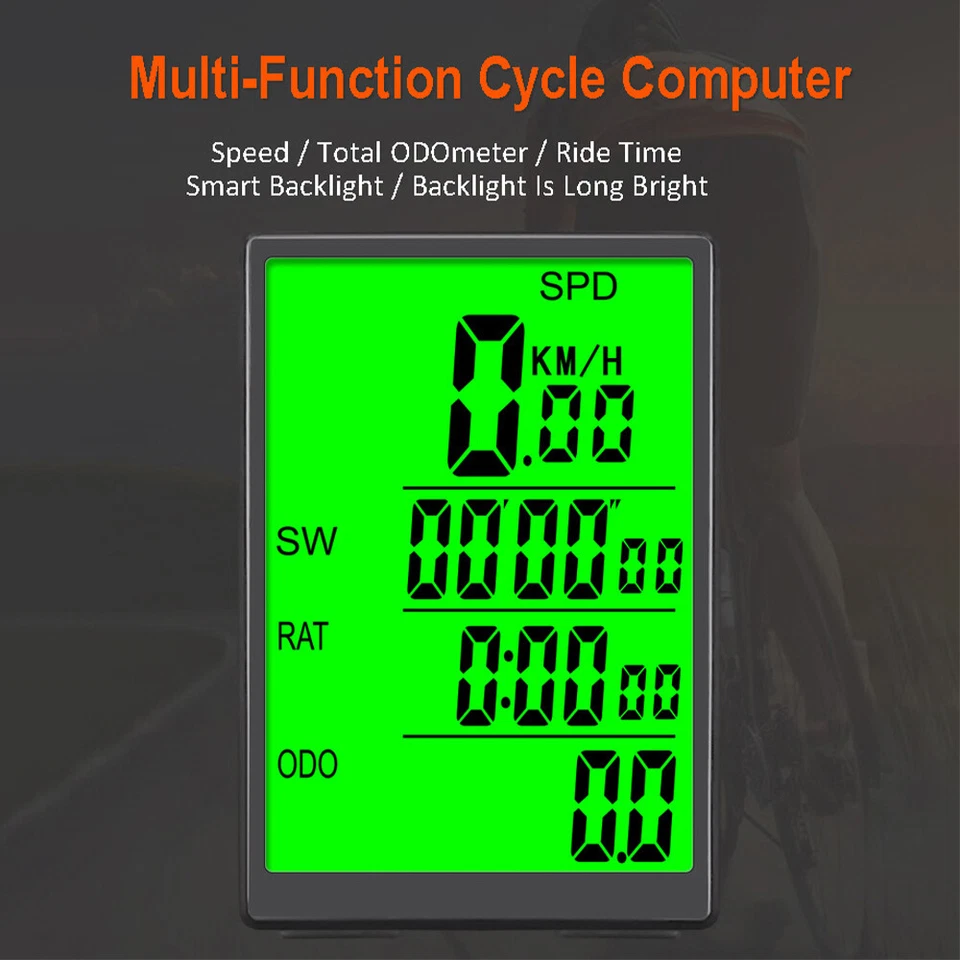Sunding Wireless Bike Computer Waterproof Bike Computer Digital Speedometer W0S3 - Image 4 of 4