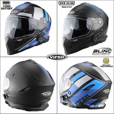 Motorcycle Bluetooth Helmets Viper RSV141 Blinc Motorbike Full Face Crash Helmet