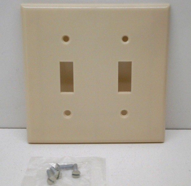 (24Pack) Leviton 86009 2Gang Toggle Light Switch Cover Wall Plate