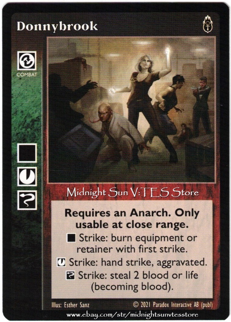 Donnybrook Anarchs Unbound Kickstarter V:TES VTES Vampire CCG | eBay