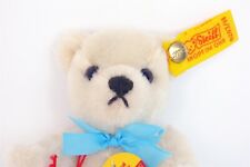 Steiff White Original Teddy Bear, 0203/14, LE, Circa 1983, Blue Ribbon