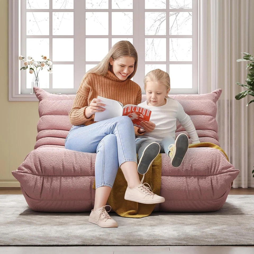 Love Seat Caterpillar Lazy Sofa Beanbag Chair Fireside Chair Tatami Cloud Couch - Image 4 of 4