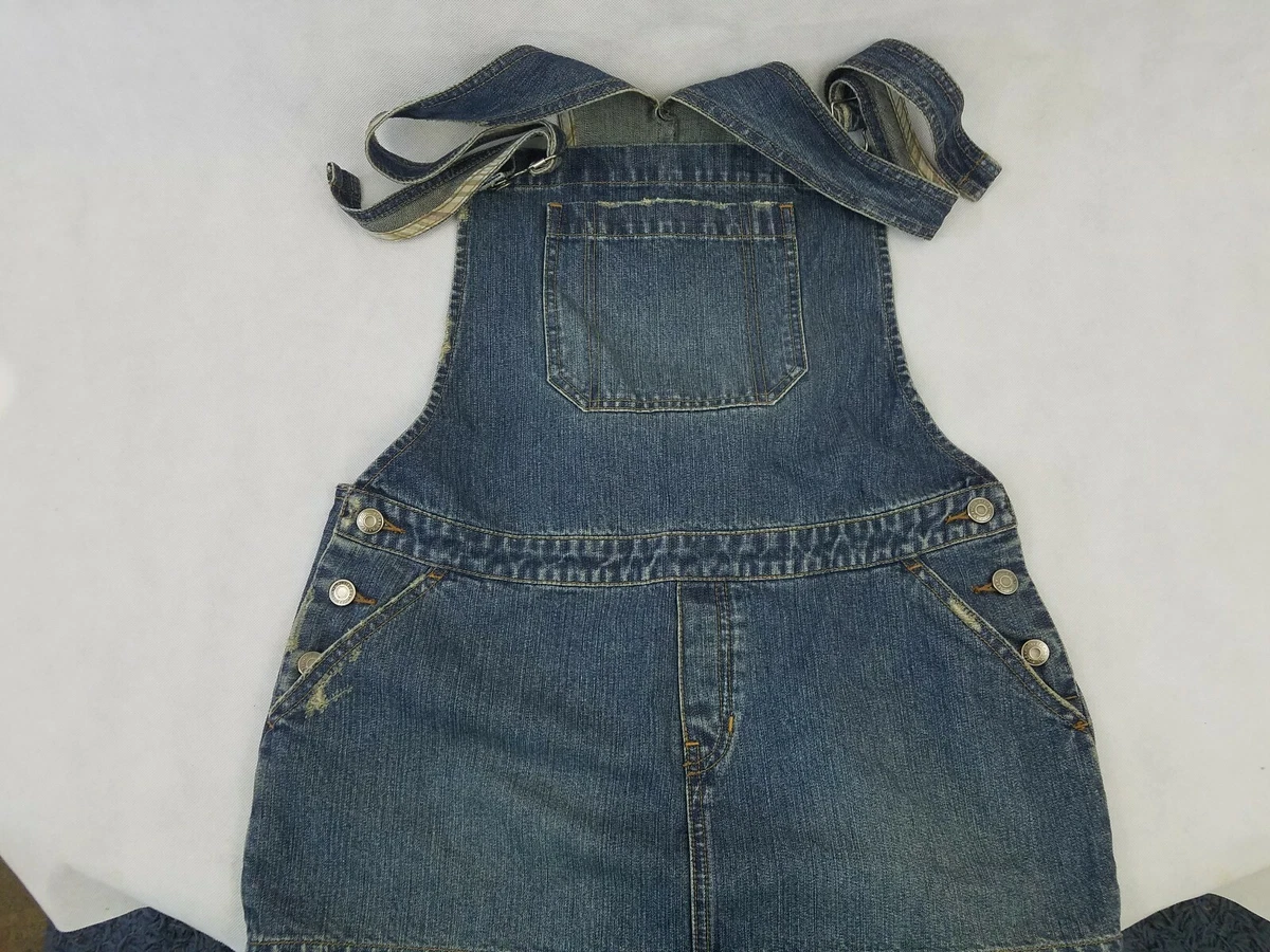 Hollister California girls Denim Overall Skirt 11 Nwt
