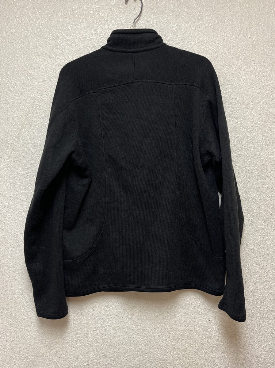 r_rブラック Patagonia Better Sweater Men's Full Zip-Up Jacket Black 25528 Sz M