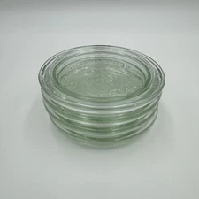 LOT of 4 WECK Rundrand-Glas 80 Canning Jar Replacement Lid M (3-1/8”) Strawberry
