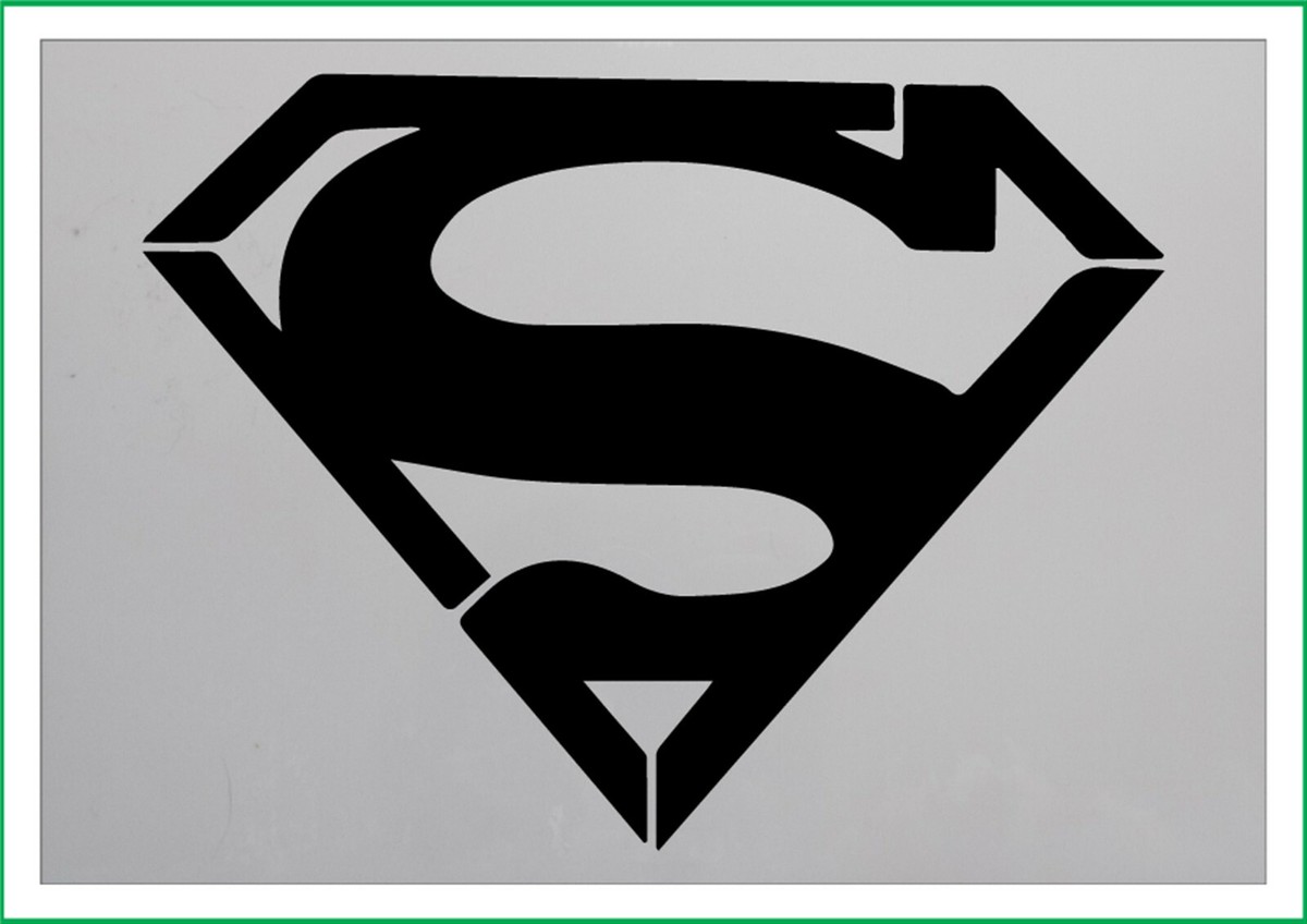 Superman logo mylar stencil, 190 micron reusuable flexible stencil | eBay superman-logo-mylar-stencil-190-micron-reusuable-flexible-stencil-ebay