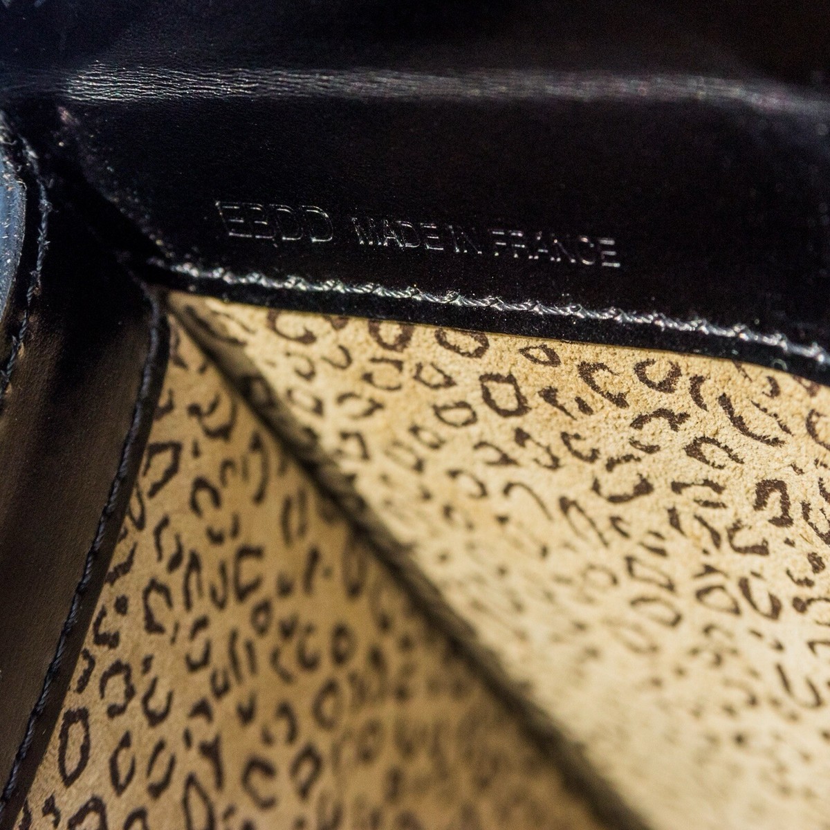 Cartier Vintage Black Leather Double Handle Chain Link