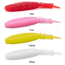 Lot 6 Soft Fishing Lures 3.5'' Swimbait Worm Floating Flake Stick Saltwater