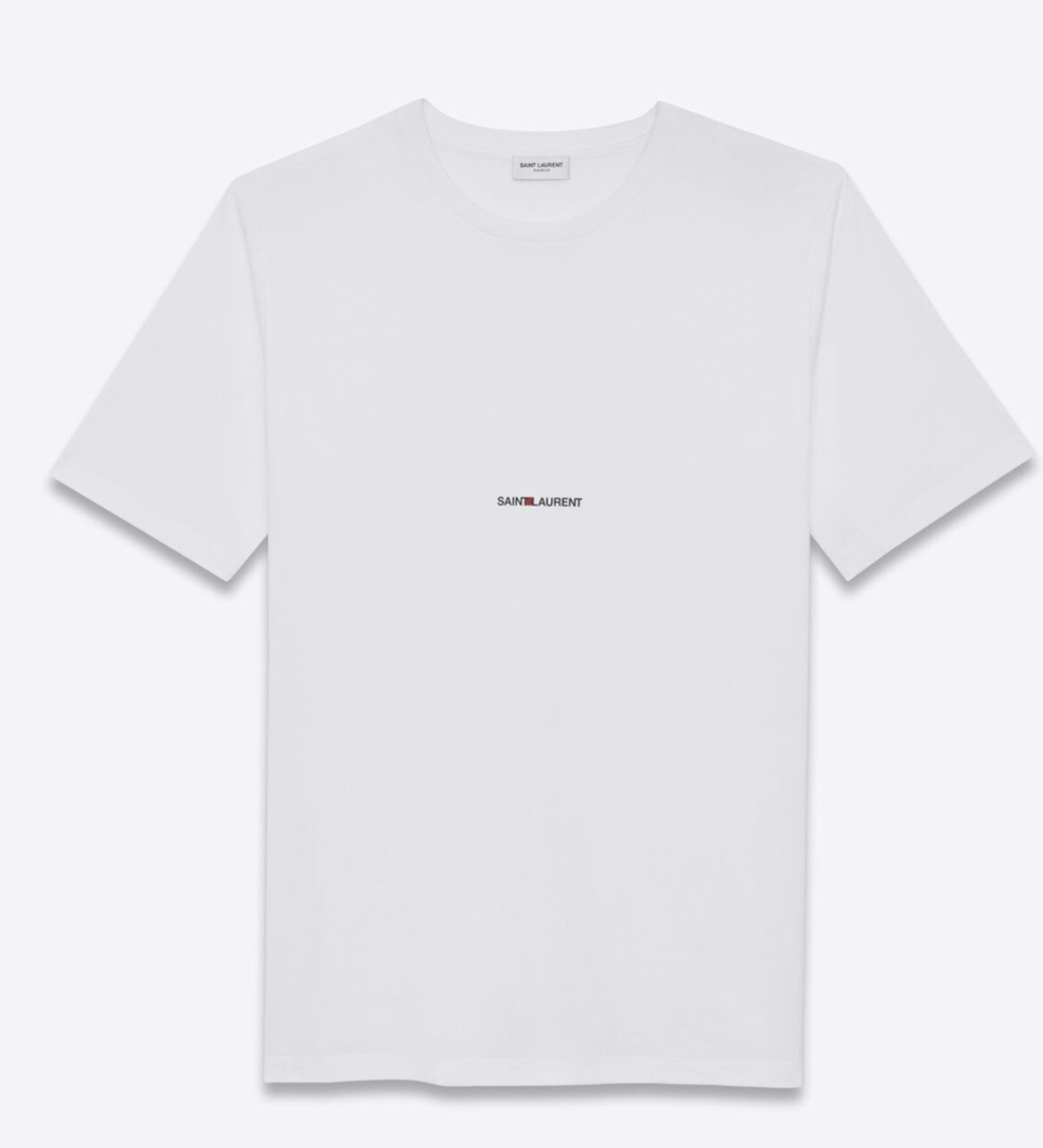 T shirt con logo bianco Saint Laurent nuova con etichette taglia M