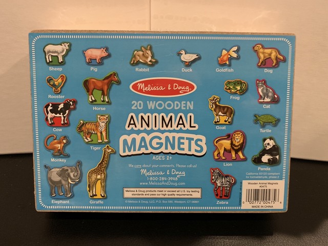 Melissa & Doug Wooden Magnetic Animals Set of 20 Pcs. for sale online | eBay