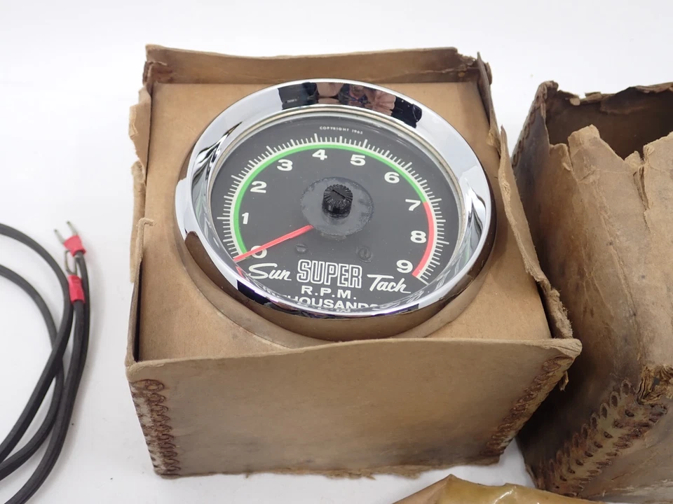 Tacômetro NOS Sun Super Tach 9.000 RPM SST-9 Very First Design 1965 OFERTA REAL - Imagem 3 de 4