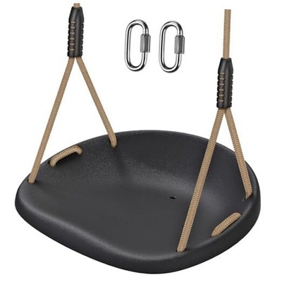  Heavy Duty Swing Seat for Adults Kids Tree Swing Black Cushion Style Swing