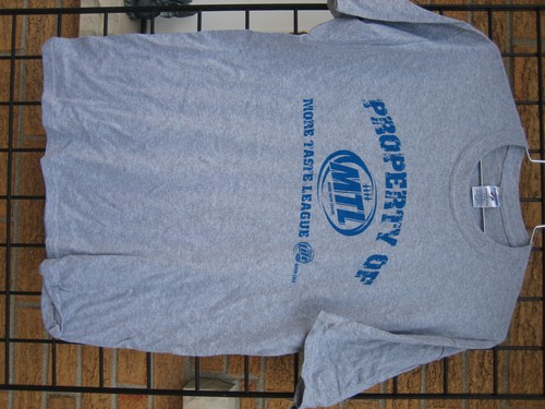New (L) retro logo MILLER LITE T Shirt PROPERTY OF league baseball football LG - Picture 7 of 10