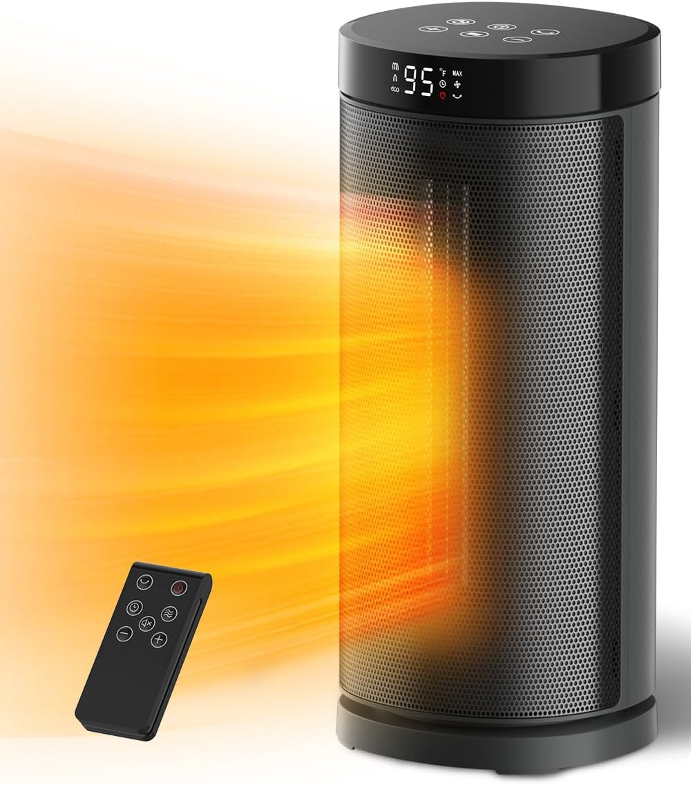 Space Heater for Indoor Use, 1500W Fast Heating, Electric & Portable Ceramic-image