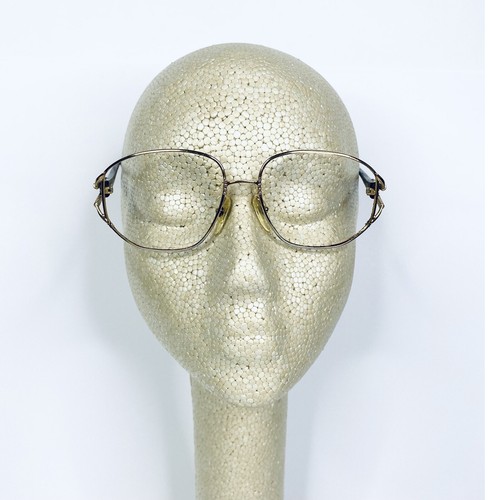 Vtg Christian Dior Gold Tortoise Metal Oval Square Glasses Austria 57 16 135 - Picture 10 of 12