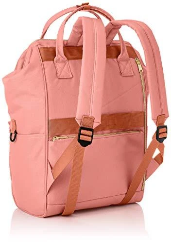 Rear Pink Anello Japan Unisex Fashion Backpack Rucksack Diaper Travel Bag - Image 2 of 4
