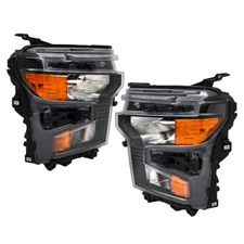 Left&Right For Chevy Silverado 1500 2022 23 24 Headlights Halogen Black Housing
