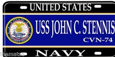 NAVY USS JOHN C. STENNIS CVN-74 LICENSE PLATE MADE IN USA