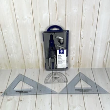 STAEDTLER MARS All Metal Compass 5 Piece Advanced Set 550-62-A6 Protector Square