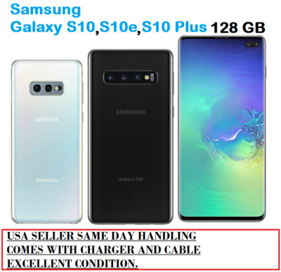 Samsung Galaxy S10 S10e S10+ 128GB T-Mobile, At&t, Network Unlocked All colors