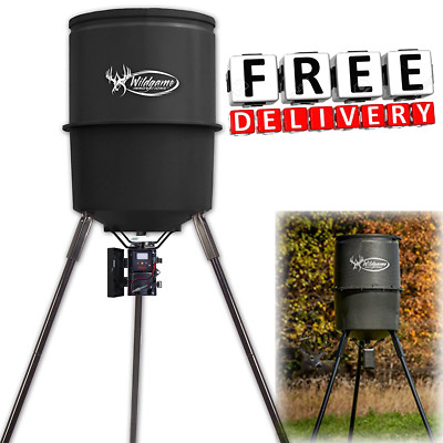 Deer Feeder 30 40 Gal Quick Set Standing Game Galvanized Steel