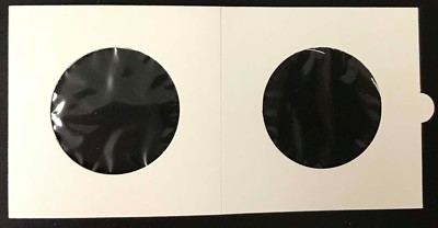 25 Self Adhesive Coin Flips 2.5X2.5 Holders 40mm For US Large Dollar Size Mylar