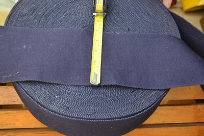 Militärisches Baumwollgurtband - weiß & marineblau - 125 mm & 75 mm - brandneu